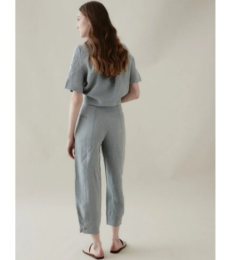 PANTALÓN LINO PUÑOS