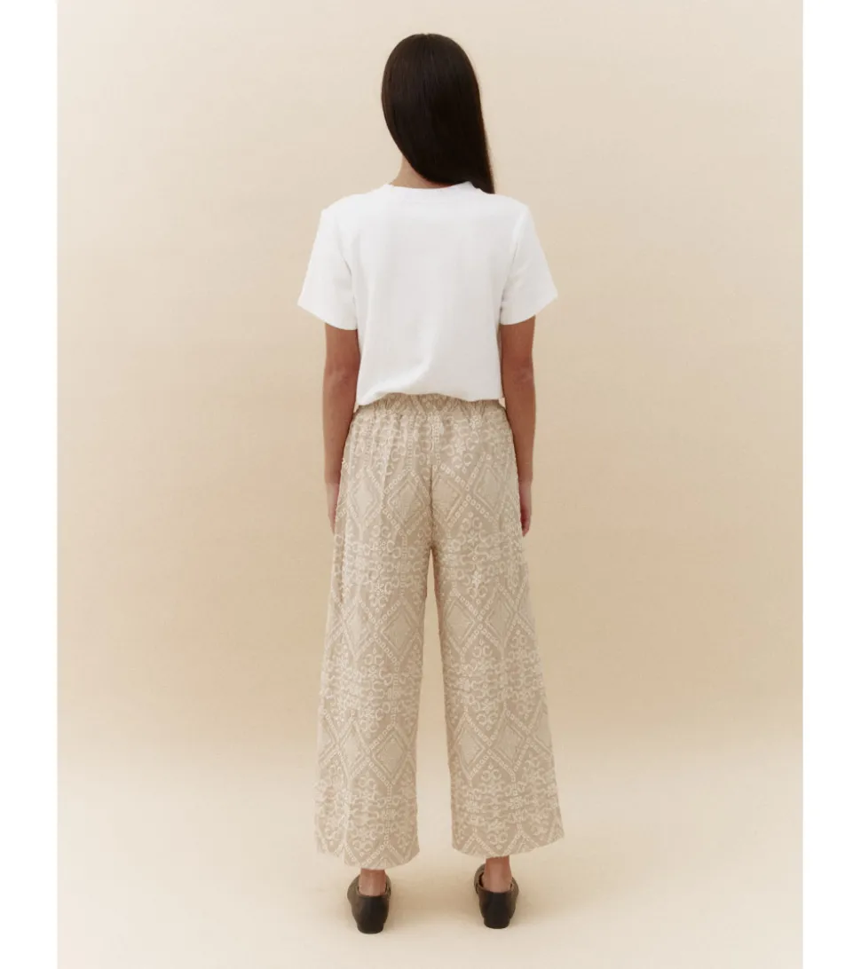 PANTALÓN RECTO BORDADO