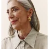 PENDIENTES HOJAS DORADOS