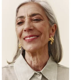 PENDIENTES HOJAS DORADOS