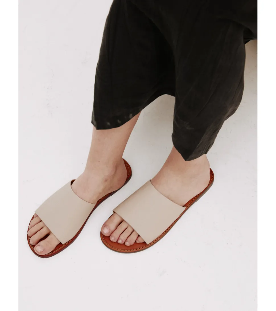 SANDALIA PLANA PIEL