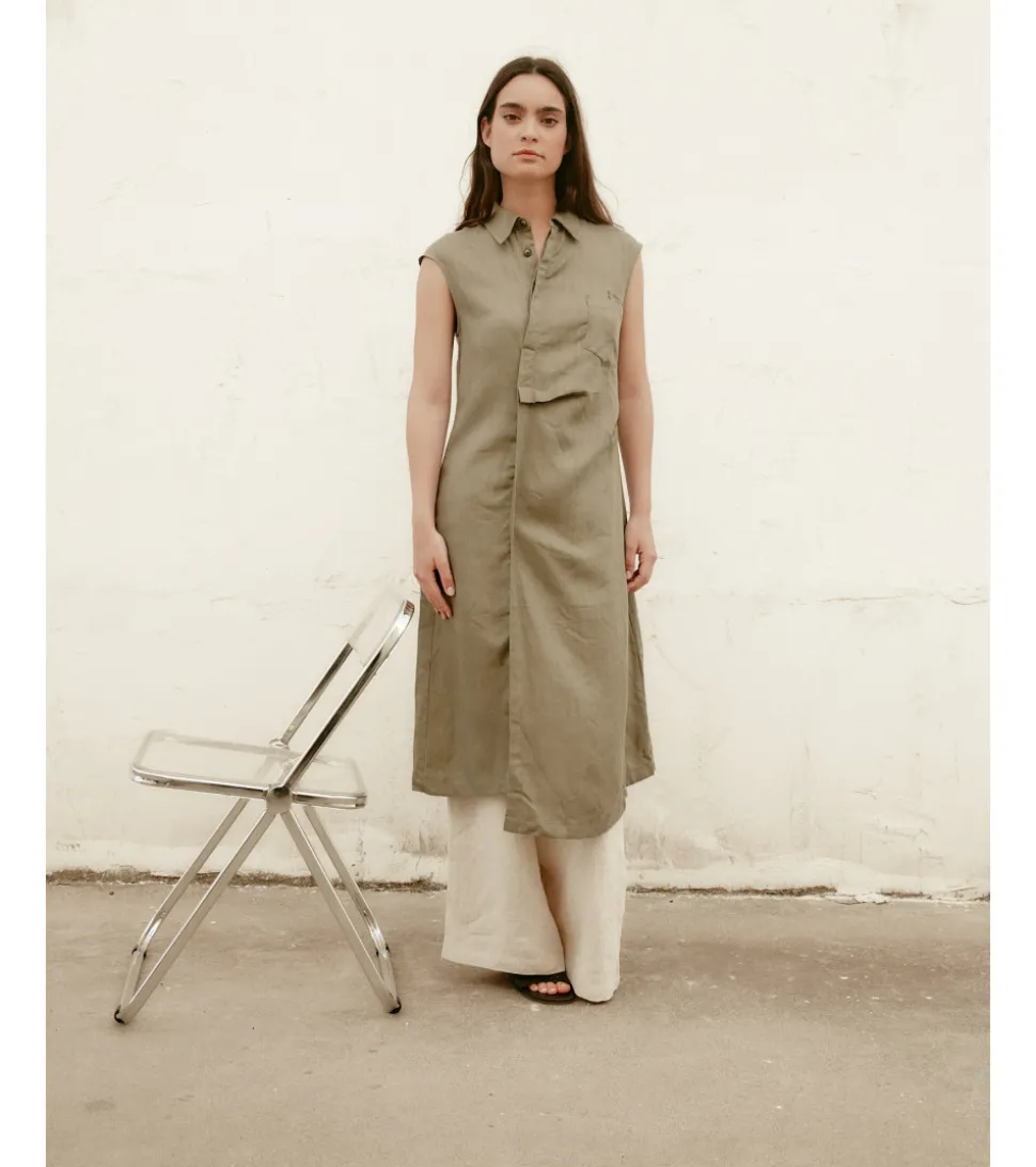 VESTIDO CAMISERO ASIMÉTRICO