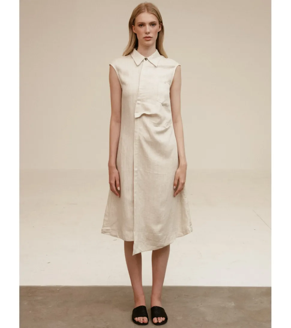VESTIDO CAMISERO ASIMÉTRICO