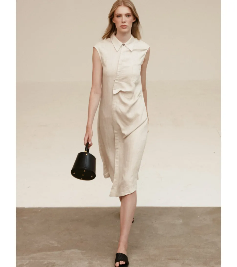 VESTIDO CAMISERO ASIMÉTRICO
