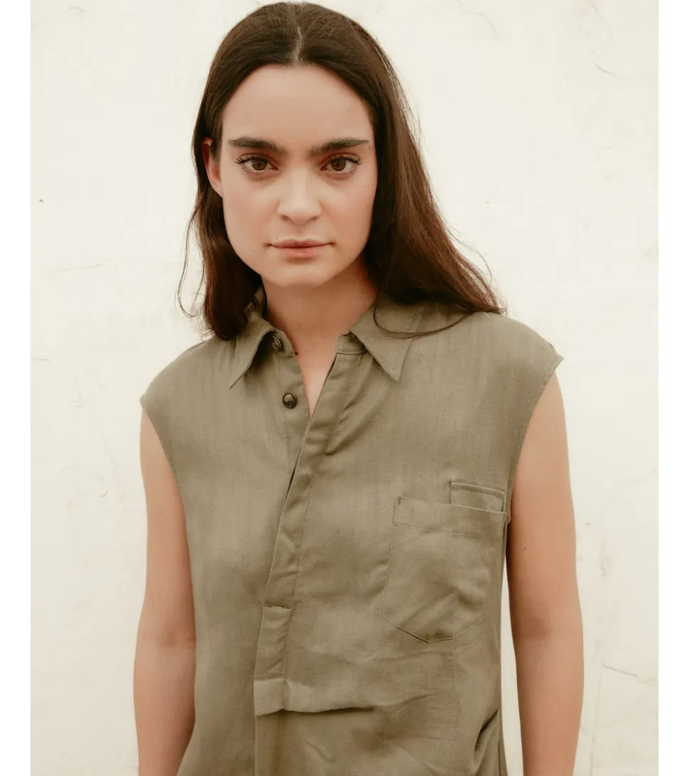 VESTIDO CAMISERO ASIMÉTRICO