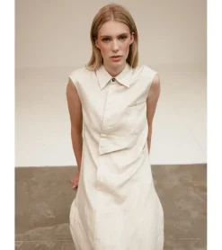 VESTIDO CAMISERO ASIMÉTRICO
