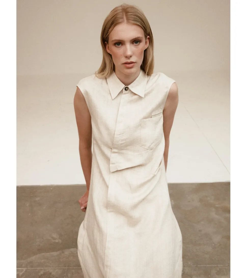 VESTIDO CAMISERO ASIMÉTRICO