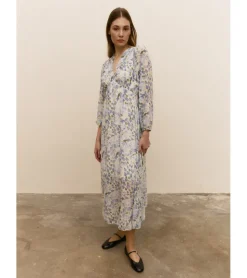 VESTIDO FLORES DRAPEADO