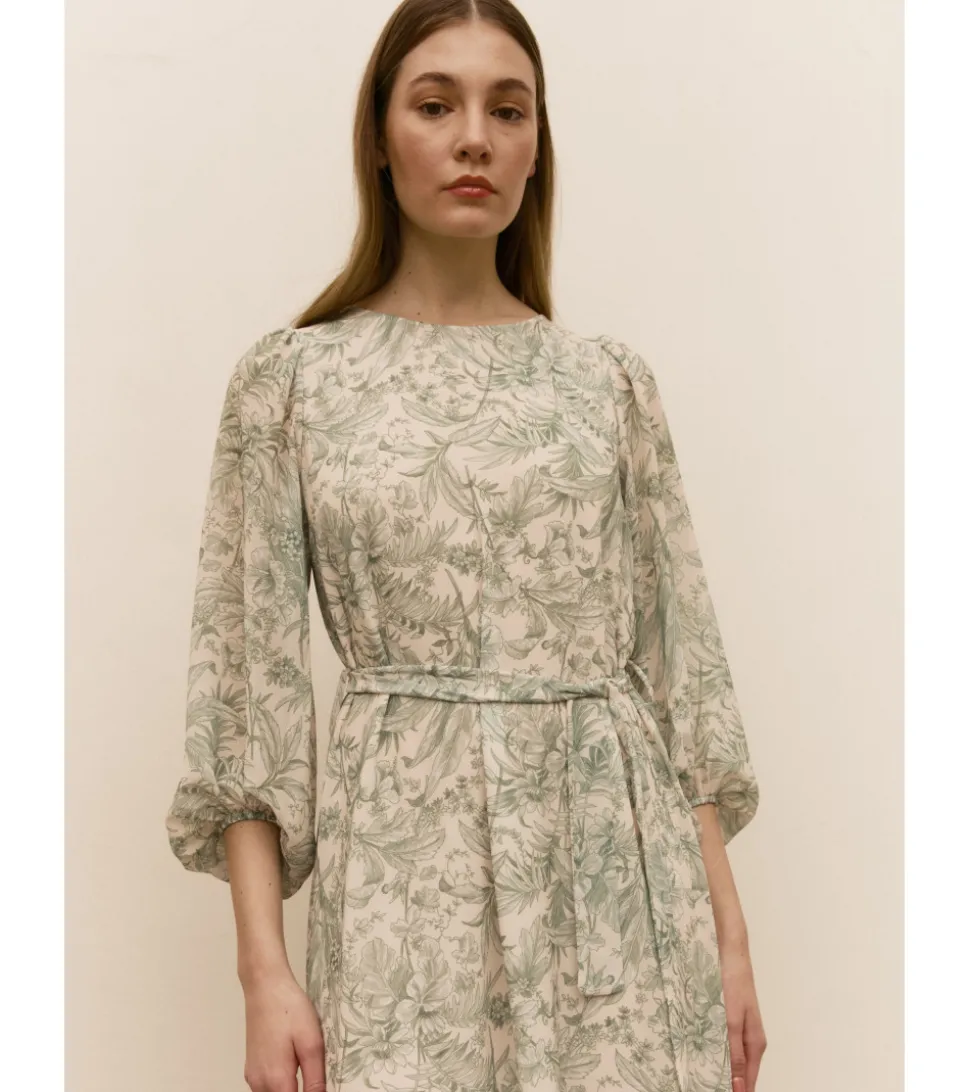 VESTIDO GASA FLORES