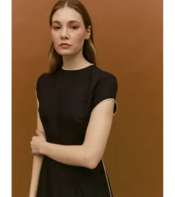 VESTIDO LINO BOTONES LATERALES