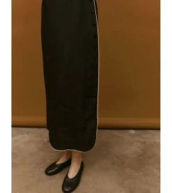 VESTIDO LINO BOTONES LATERALES