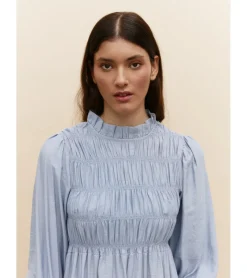 VESTIDO MANGA LARGA FRUNCES