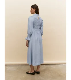 VESTIDO MANGA LARGA FRUNCES