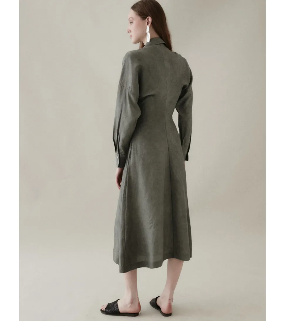 VESTIDO MIDI CAMISERO