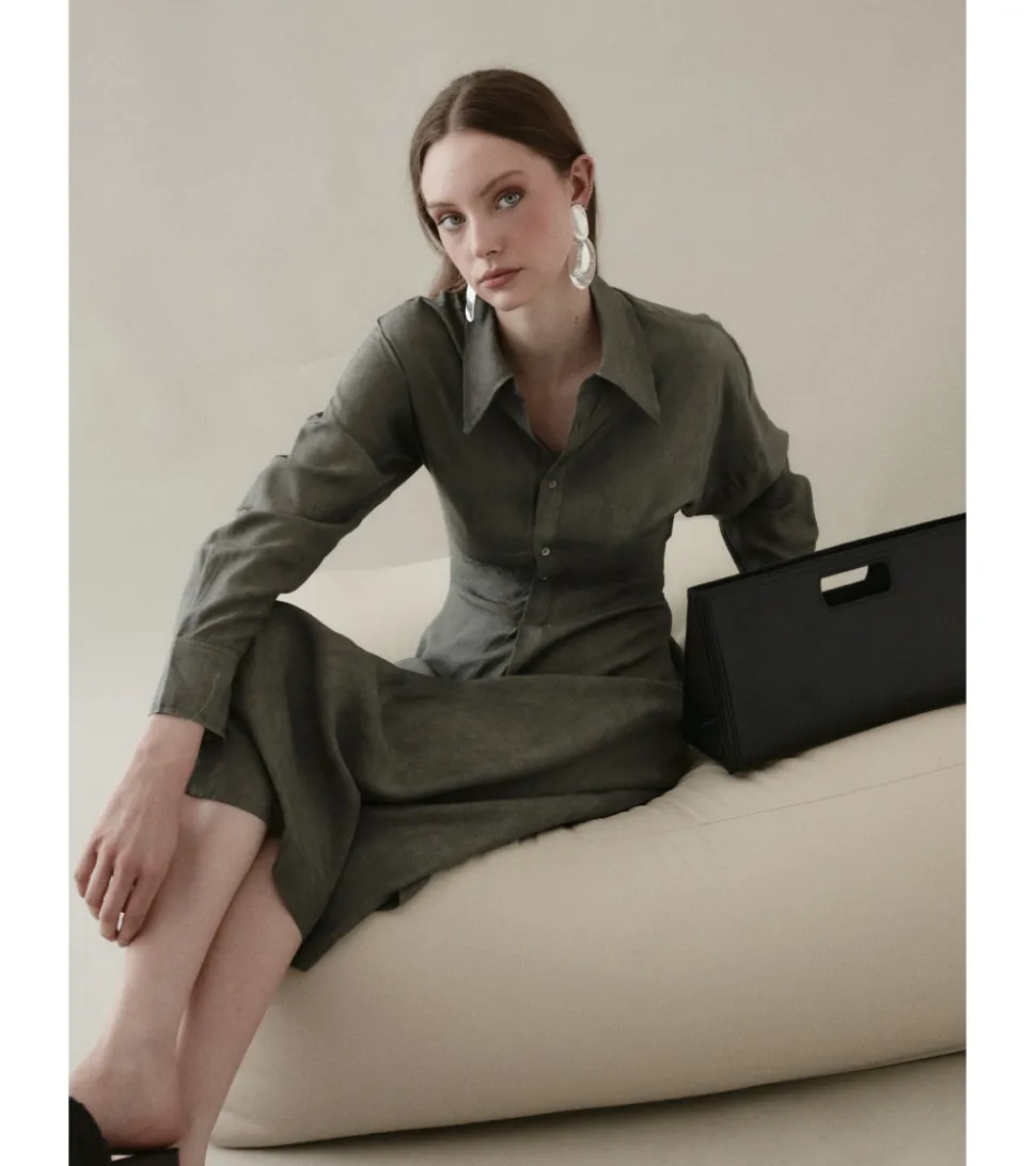 VESTIDO MIDI CAMISERO