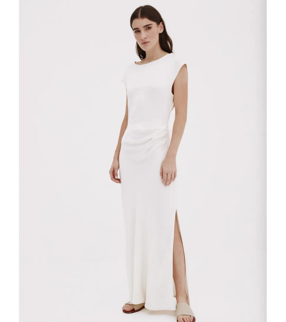 VESTIDO SATINADO FRUNCE
